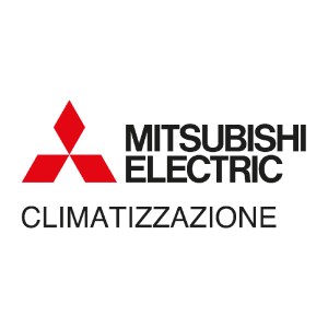 Logo di Mitsubishi Electric con la scritta Climatizzazione sotto